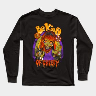 Be Kind of Creepy ~ Retro Zombie Moppet Long Sleeve T-Shirt